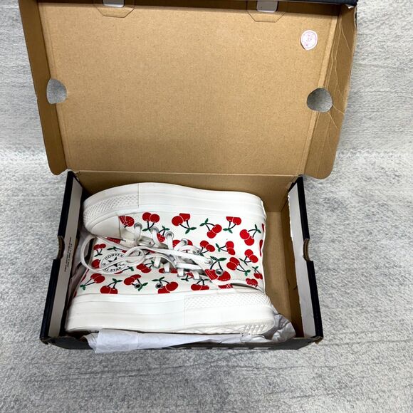 Converse Lift Festival Women's Platform Shoes Cherry Print‎ Size 6 NEW - Picture 2 of 11